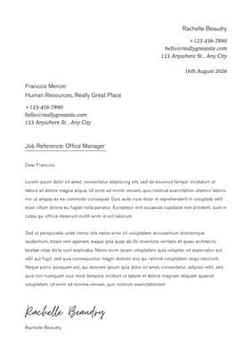 Infographic Cover Letter