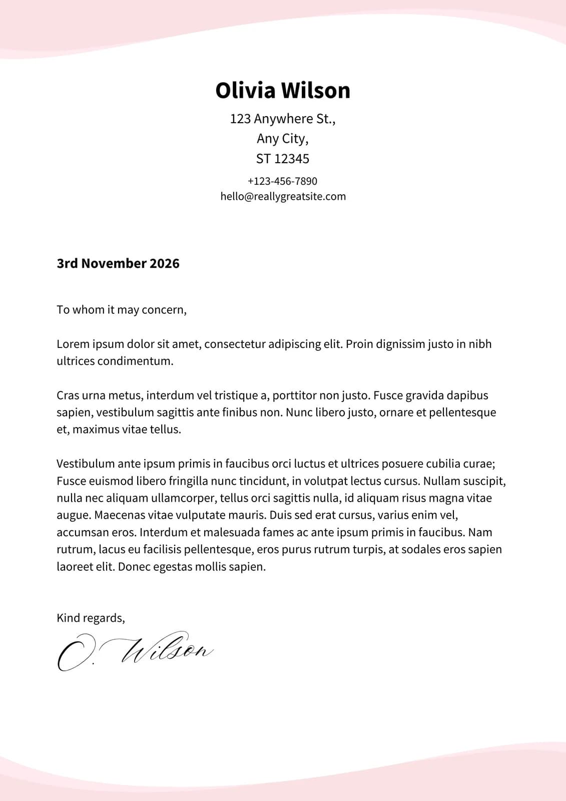 Freelancer Cover Letter